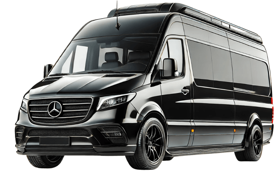 Executive black minibus for hire in Birmingham